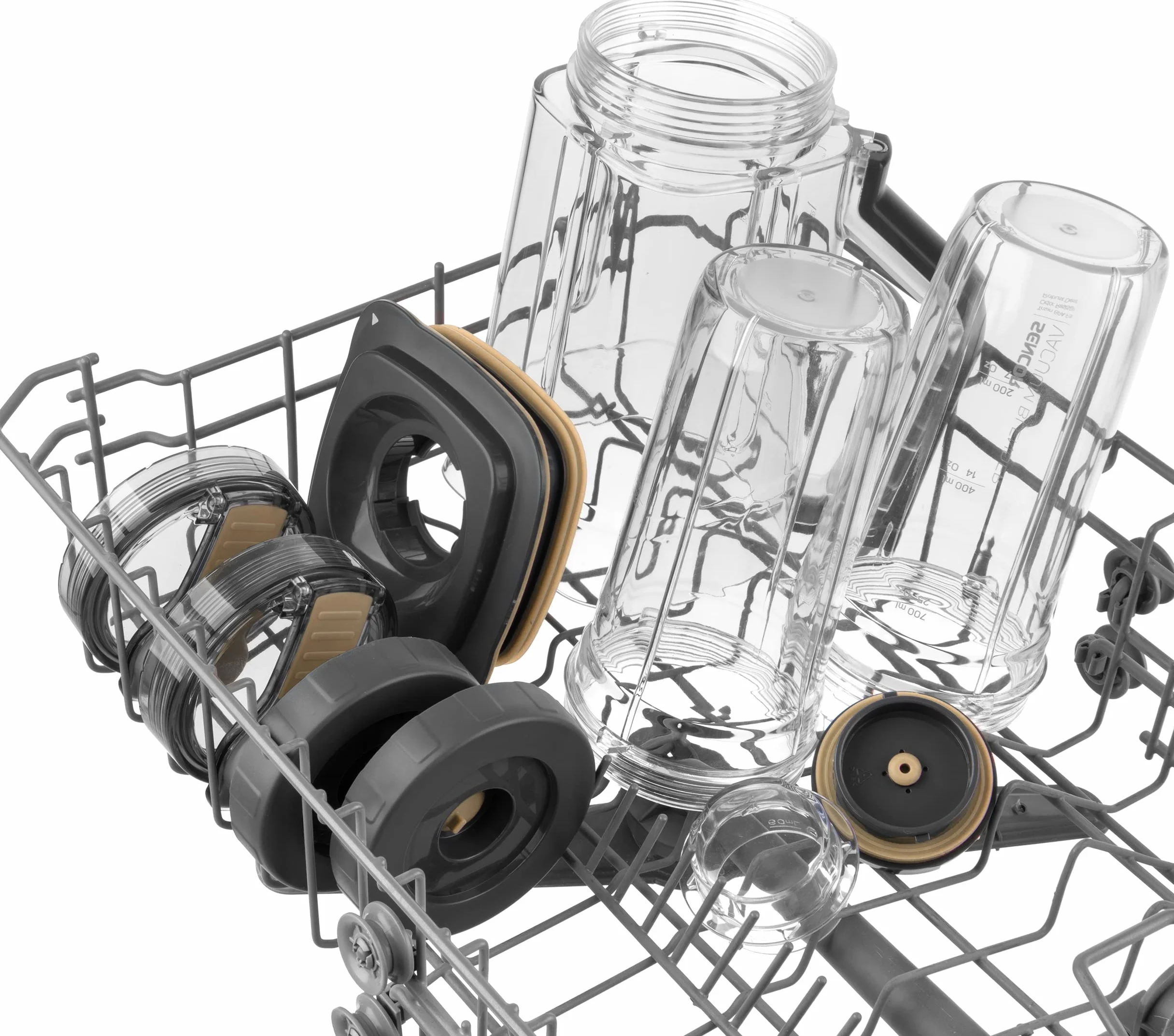 SENCOR 7878BK SBU 7877CH automatyczny mikser próżniowy, 1500 W, smoothie, 7 programów, szampański, tworzywo sztuczne, mililitry, biały