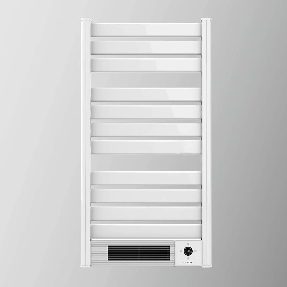 Cecotec Gotowa ciepła suszarka do ręczników z chłodnicą 9770 Ceramiczna kuchenka grzewcza wbudowana ceramika, 2000 W, ekran LED, pilot zdalnego sterowania, timera, regulowana temperatura, biała