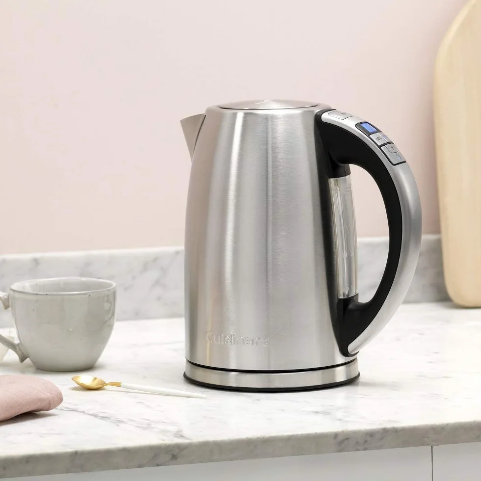 Cuisinart Multi-Temp czajnik elektryczny | szybkie gotowanie, 3 kW | bezprzewodowy | wykończenie ze stali nierdzewnej | pojemność 1,7 l | regulowana temperatura | zdejmowany, nadający się do prania