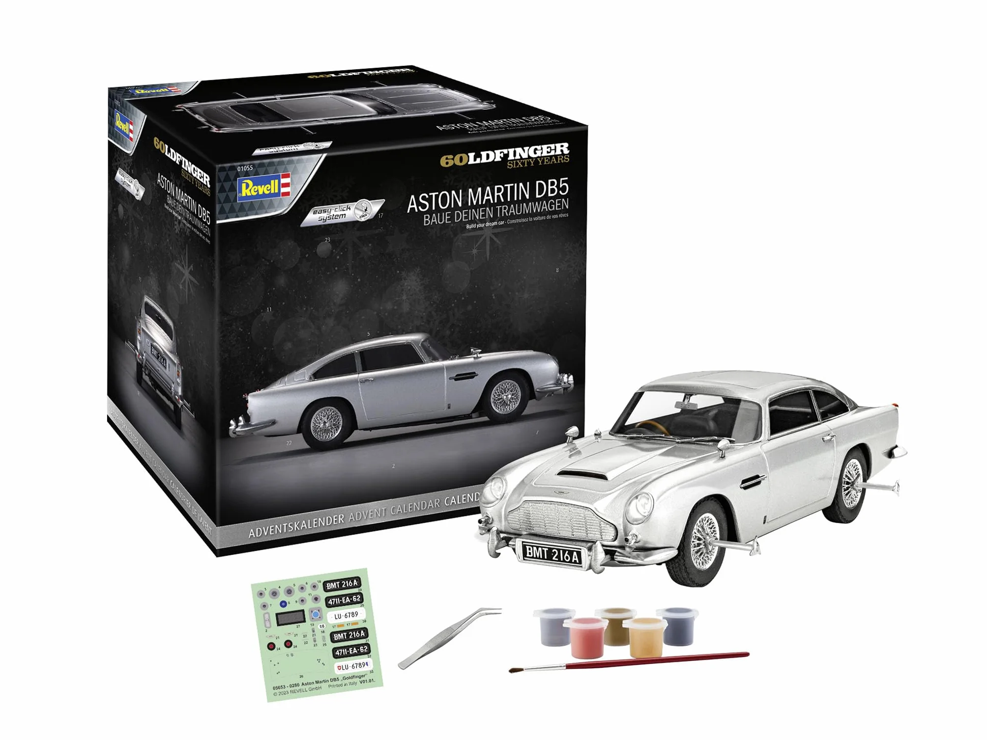Revell Kalendarz adwentowy 007 James Bond Aston Martin DB5 (easy-click) I 007 James Bond kalendarz adwentowy I Aston Martin DB5 I montaż w 24 dni I nie wymaga kleju, od 10 lat I