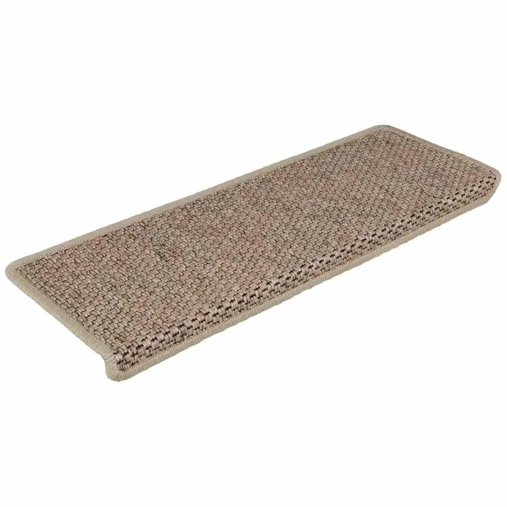 vidaXL Samoprzylepne nakładki na schody 15 szt. 65x21x4 cm piaskowe