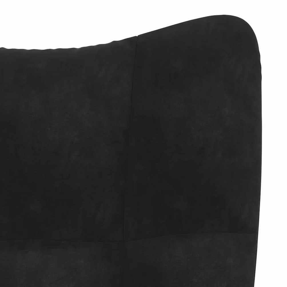 vidaXL Fotel, czarny, obity aksamitem
