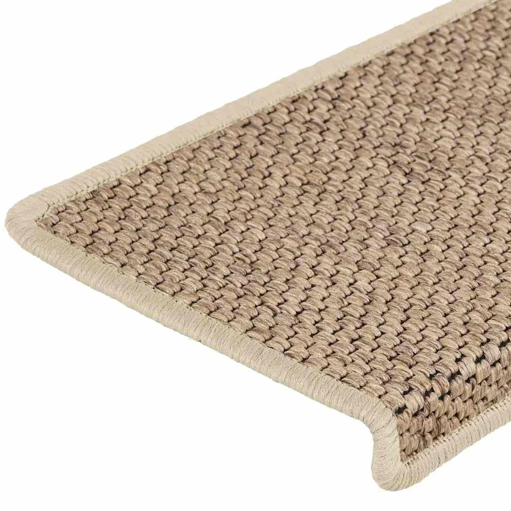 vidaXL Samoprzylepne nakładki na schody 15 szt. 65x21x4 cm piaskowe