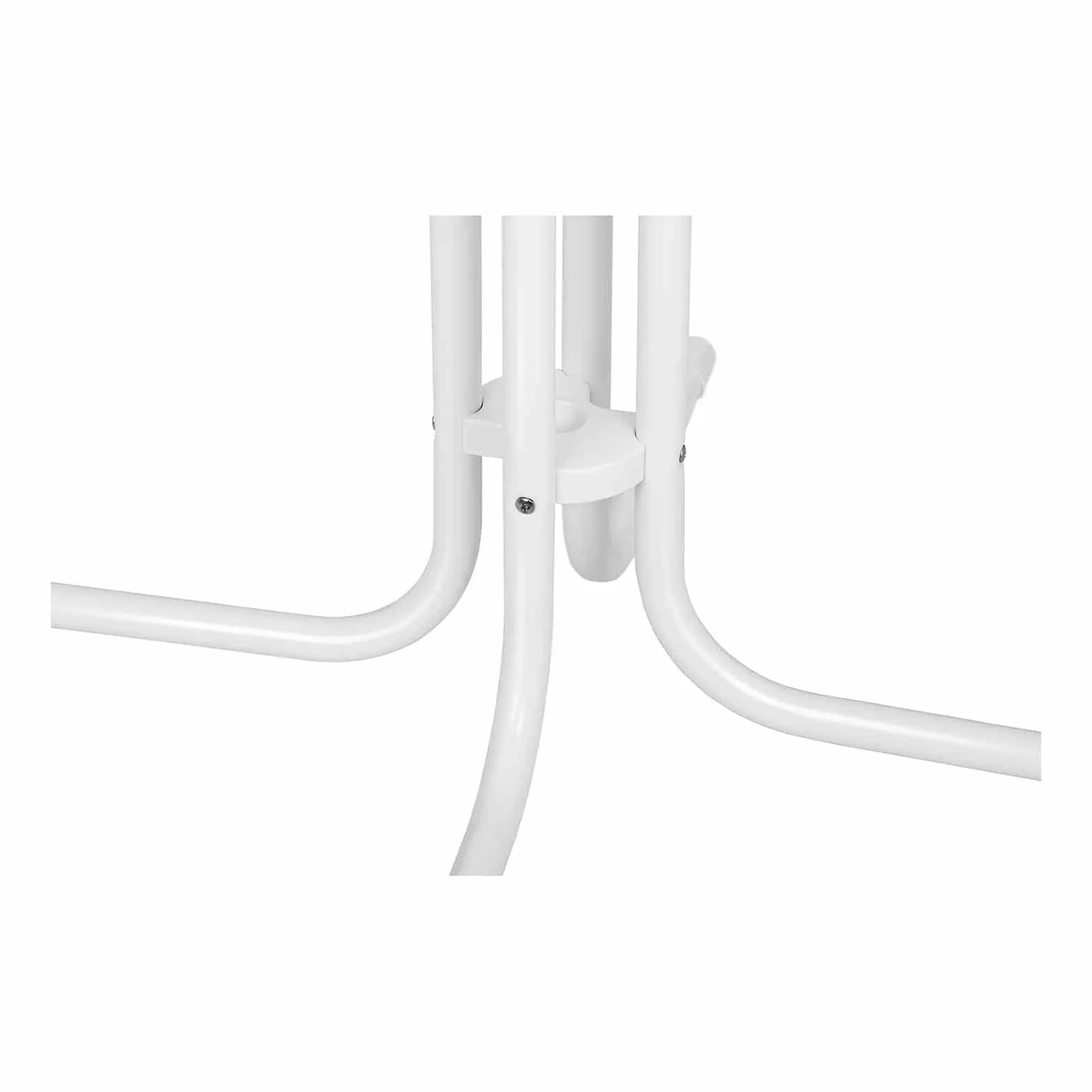Royal Catering Jedz, stojący, jedzenie, stoisko, wysoki, bistro, okrągły bar, RC-BIS70FW, (ø 70 cm, wysokość 110 cm, składana, regulowane nóżki, stal i sklejka powlekana tworzywem sztucznym, biała)