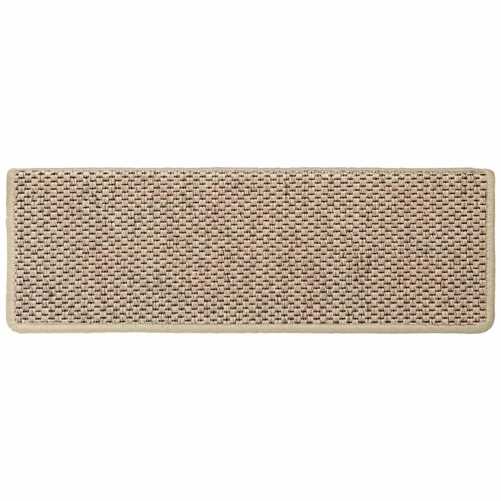 vidaXL Samoprzylepne nakładki na schody 15 szt. 65x21x4 cm piaskowe