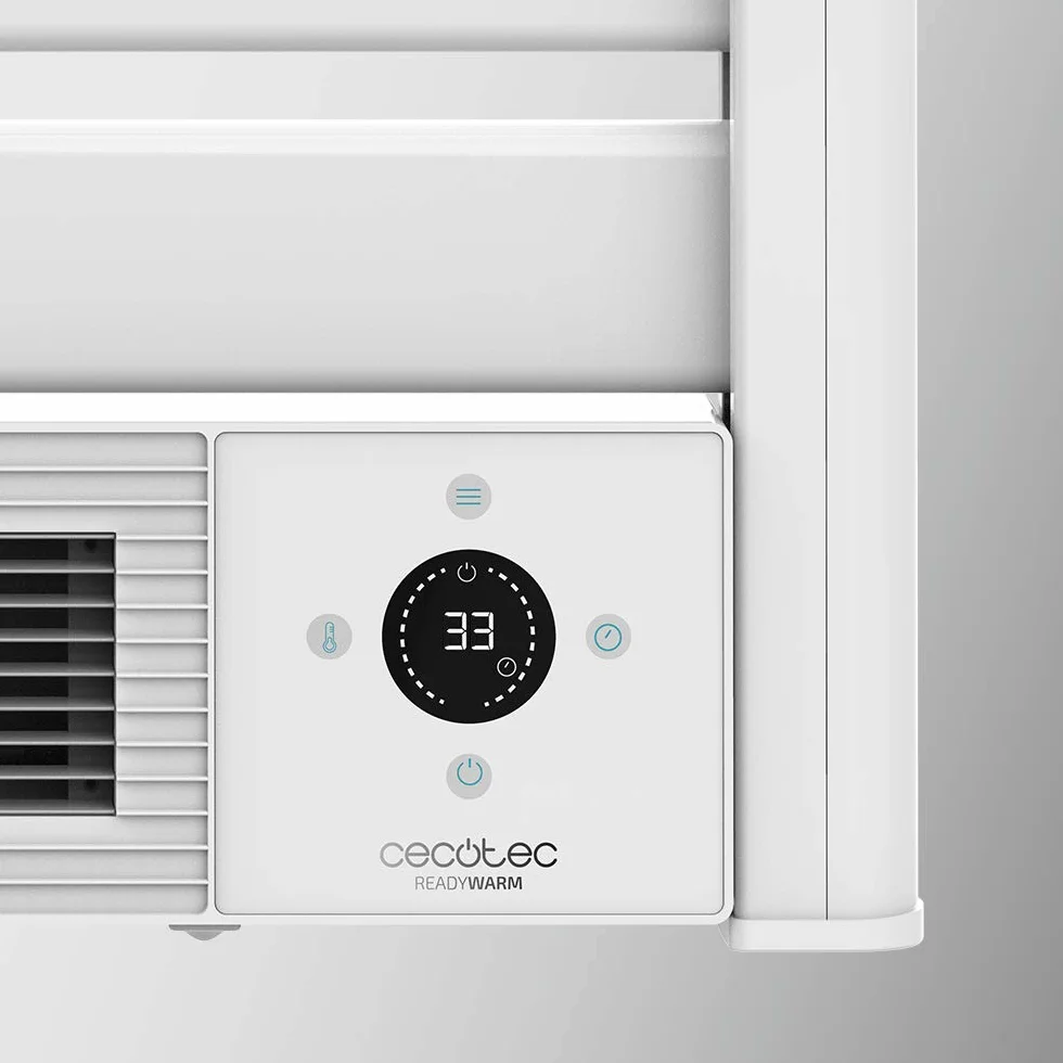 Cecotec Gotowa ciepła suszarka do ręczników z chłodnicą 9770 Ceramiczna kuchenka grzewcza wbudowana ceramika, 2000 W, ekran LED, pilot zdalnego sterowania, timera, regulowana temperatura, biała