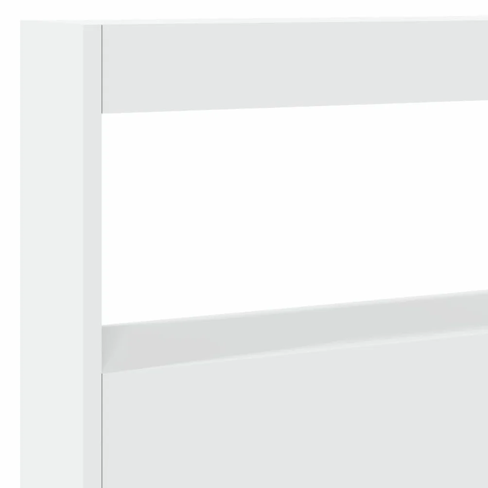vidaXL Zagłówek z półkami i oświetleniem LED, biały, 140x17x102 cm, zagłówek, zagłówek do łóżka, zagłówki do łóżka, zagłówki, wezglowie