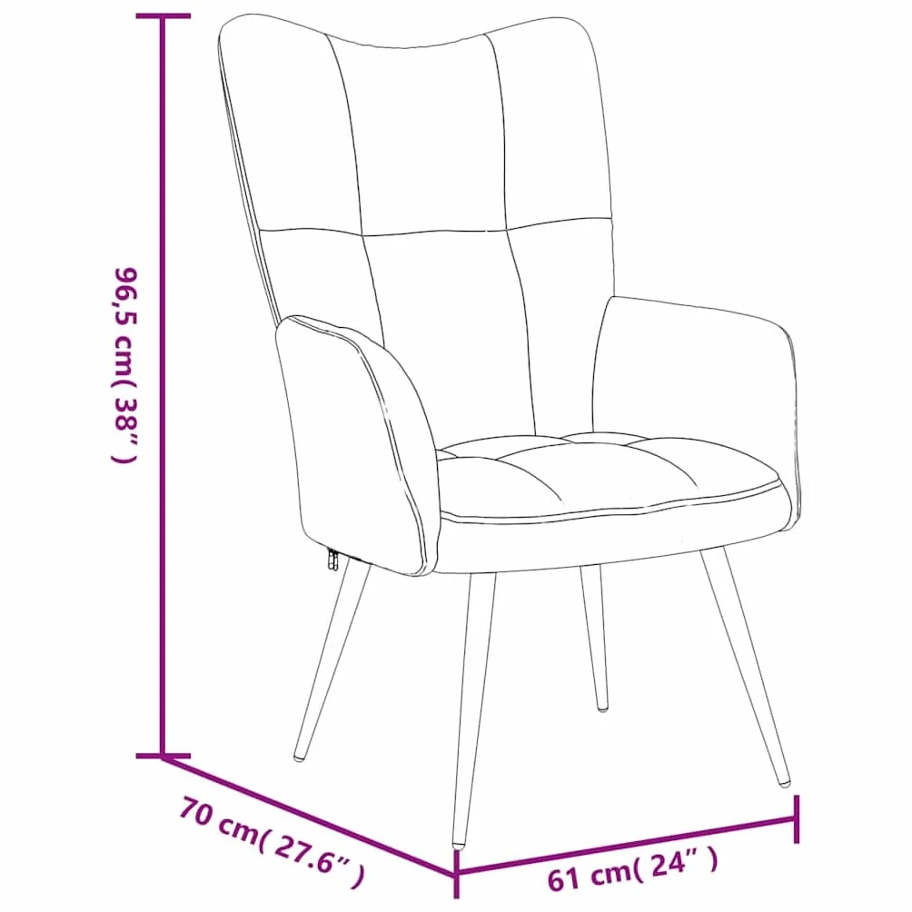 vidaXL Fotel, czarny, obity aksamitem