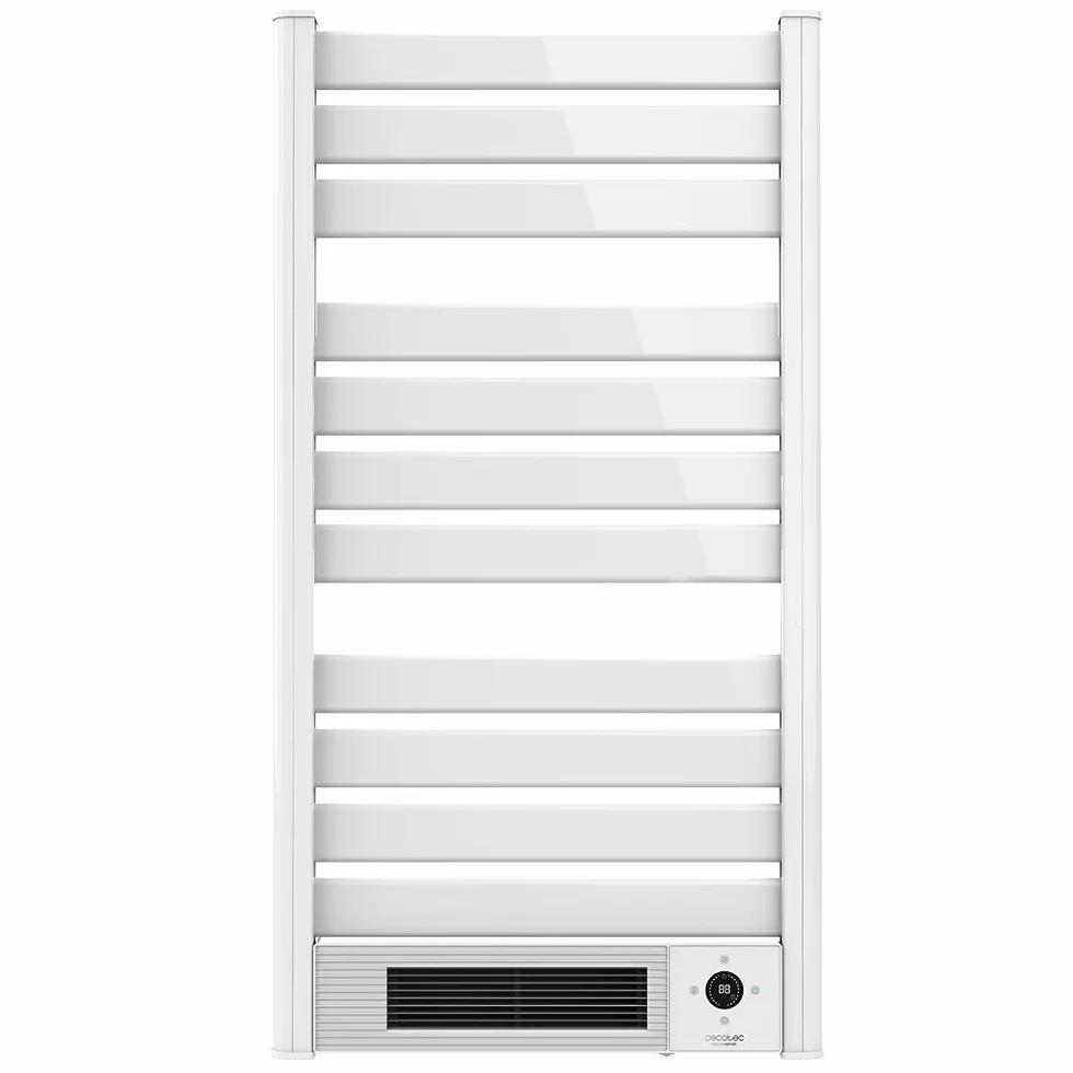 Cecotec Gotowa ciepła suszarka do ręczników z chłodnicą 9770 Ceramiczna kuchenka grzewcza wbudowana ceramika, 2000 W, ekran LED, pilot zdalnego sterowania, timera, regulowana temperatura, biała